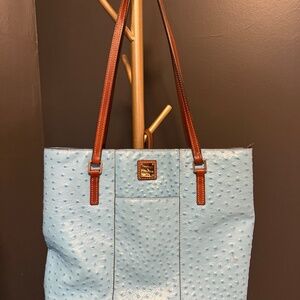 Dooney Bourke Ostrick Embossed Tote Light Blue